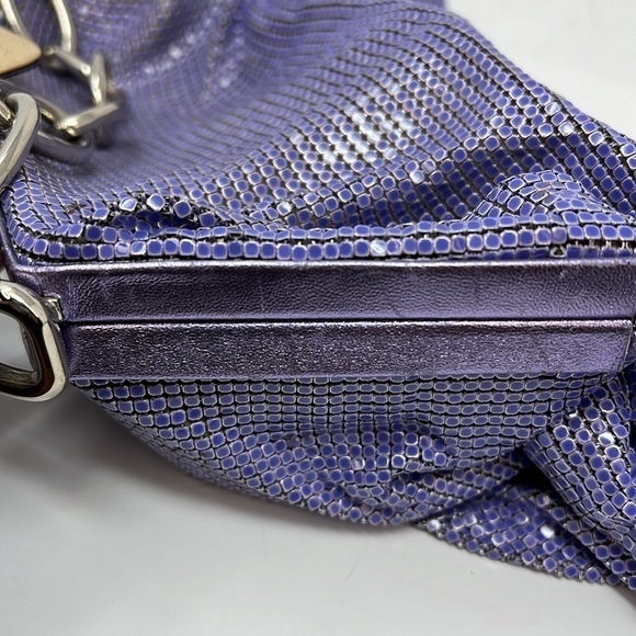 Versace Chainmail Purple Mesh Metal Chain Handbag - Picture 15 of 15